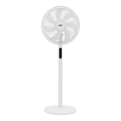 Ventilador de pie blanco 50 w, mando a distancia, aspas ø4øcm