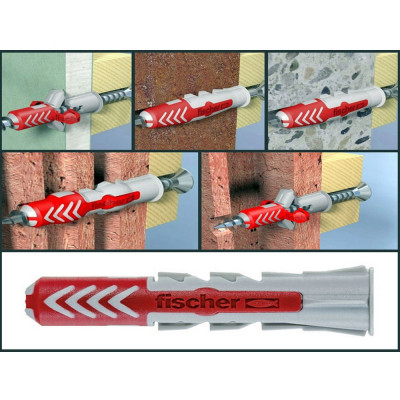 Tacos duopower ø8 x 40 mm +tornillos ø5 x 55 mm, caja 50 uds