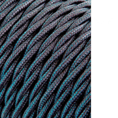 Carrete cable textil trenzado h03vv-f 2 x 0,75 mm² gris oscuro, 25 m