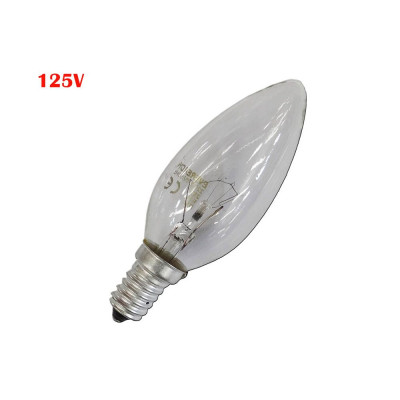 Bombilla incandescente vela clara 60 w e14 125 v (solo uso industrial)