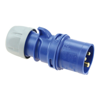 Clavija cetac 2p+t azul 16a 230v~ ip44